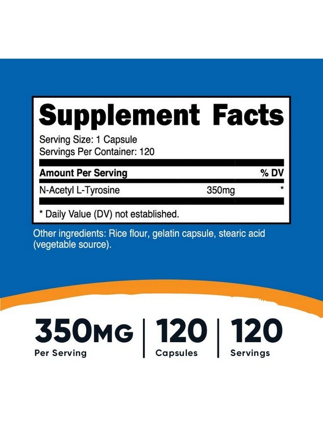 Nutricost Nacetyl Ltyrosine (Nalt) 350Mg 120 Capsules Gluten Free Nongmo  - Image 3