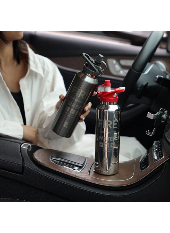 RevoMax كوب رياضي مع شفاطة من ريفوماكس بدون أثر - كوب معزول للرياضات الخارجية - كوب تبريد صيفي - نموذج جديد 592 مل - رمادي ناطحة سحاب - Image 2