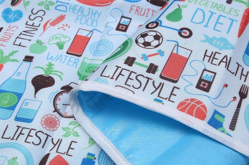 AAZEEM خدمة سرير مقاومة للماء | حصيرة طعام | واقي ملاءة السرير | غير قابلة للعكس بتصميم ثلاثي الأبعاد مع ظهر غير منسوج مغلف | أبيض - Image 4