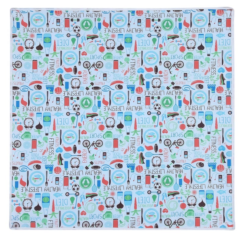 AAZEEM خدمة سرير مقاومة للماء | حصيرة طعام | واقي ملاءة السرير | غير قابلة للعكس بتصميم ثلاثي الأبعاد مع ظهر غير منسوج مغلف | أبيض - Image 2