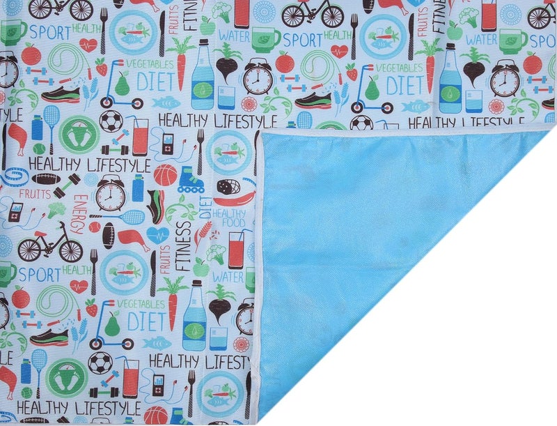 AAZEEM خدمة سرير مقاومة للماء | حصيرة طعام | واقي ملاءة السرير | غير قابلة للعكس بتصميم ثلاثي الأبعاد مع ظهر غير منسوج مغلف | أبيض - Image 5