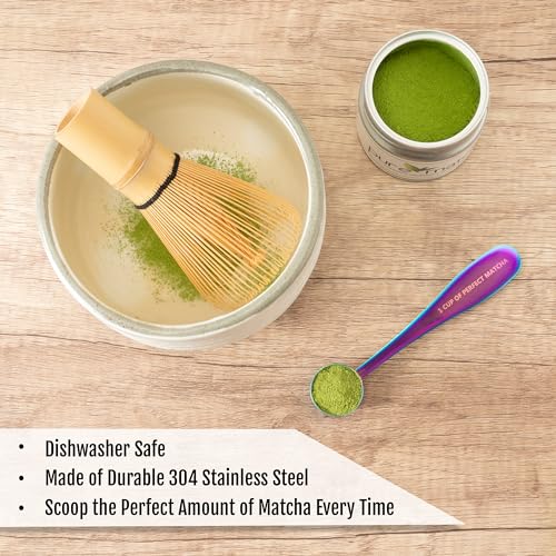Pure Matcha Matcha Measuring Spoon | 1 Cup of Perfect Matcha | Stainless Steel Scoop (Iridescent) | 1/2 Teaspoon | 1 Gram Serving - Image 3