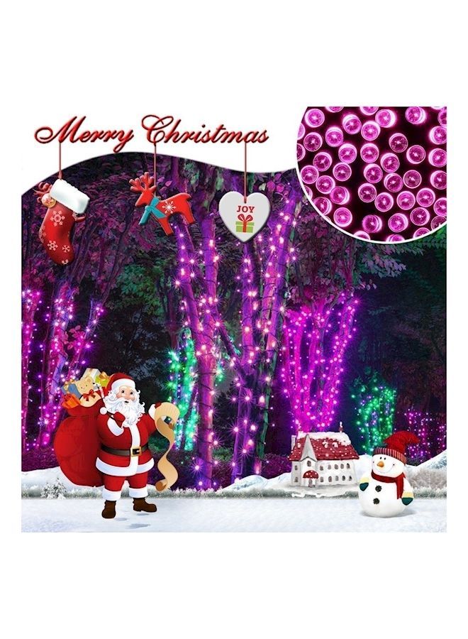 نيبمينينت حبل إضاءة للزينة مكون من 200 مصباح LED يعمل بالطاقة الشمسية للاستخدام في الأعياد أرجواني - Image 2