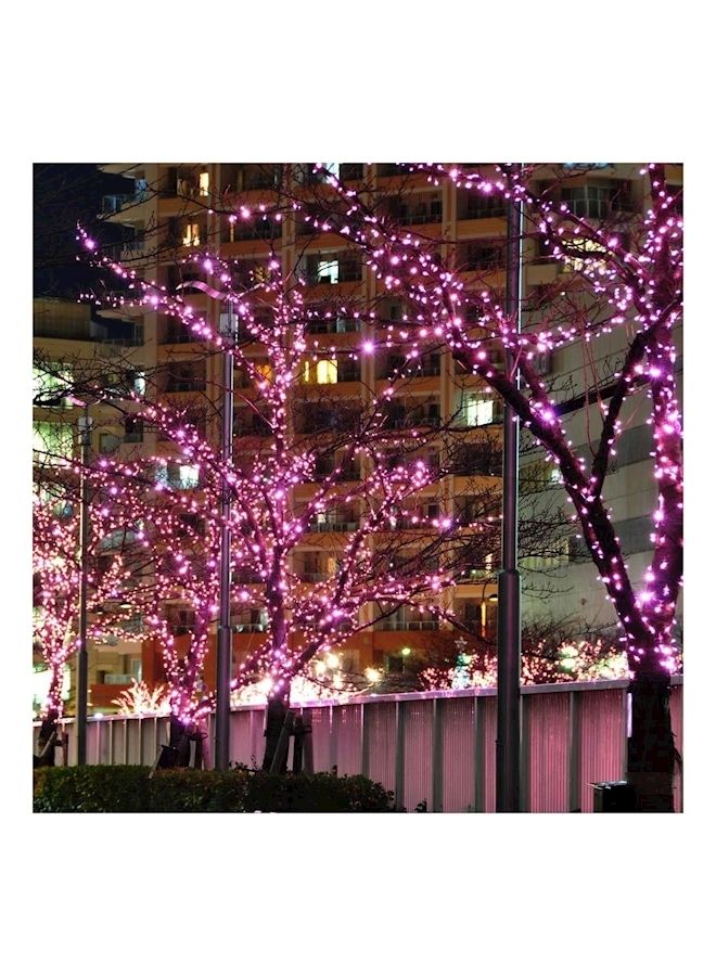 نيبمينينت حبل إضاءة للزينة مكون من 200 مصباح LED يعمل بالطاقة الشمسية للاستخدام في الأعياد أرجواني - Image 4