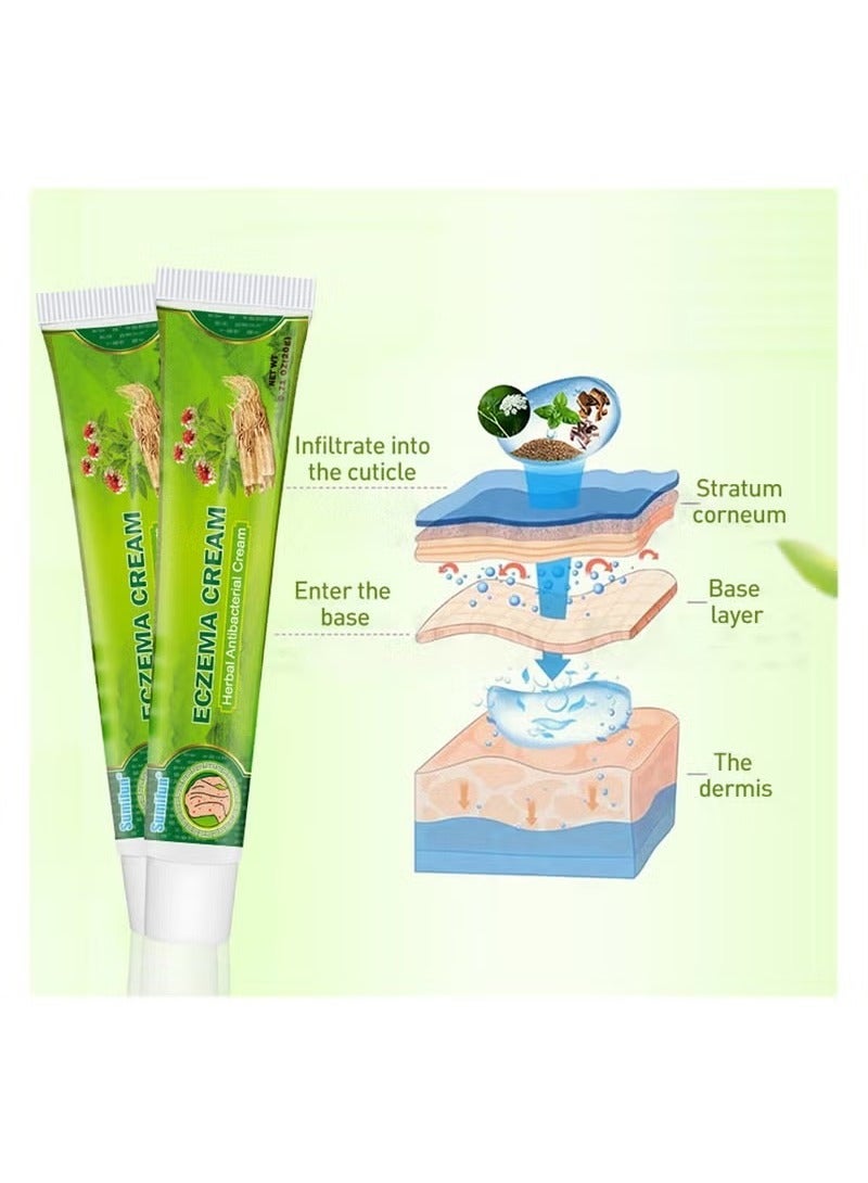 سوميفون عبوتان من مرهم أعشاب طبيعية لعلاج الأكزيما والحكة والصدفية، كريم مضاد للبكتيريا لعلاج حكة الجسم - Image 4