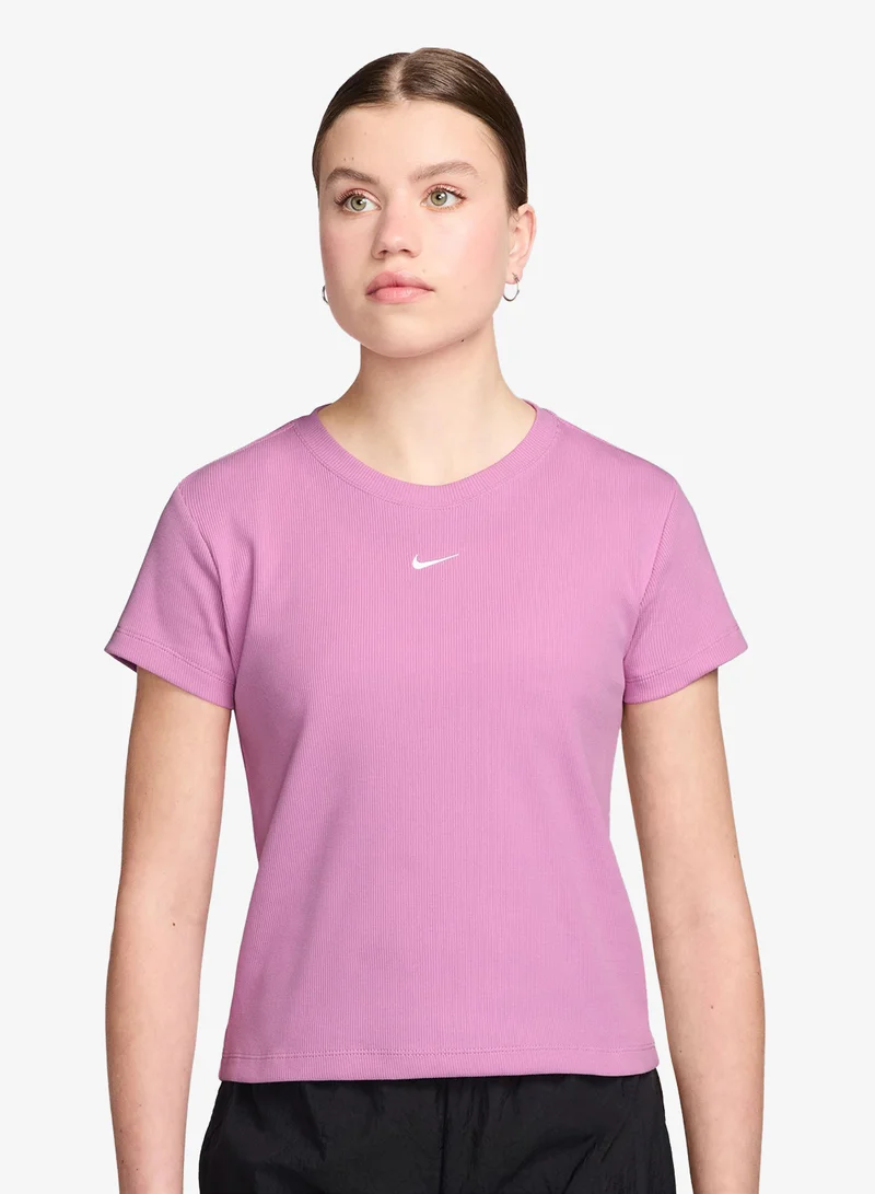 نايكي تيشيرت ضيق مضلع نسائي