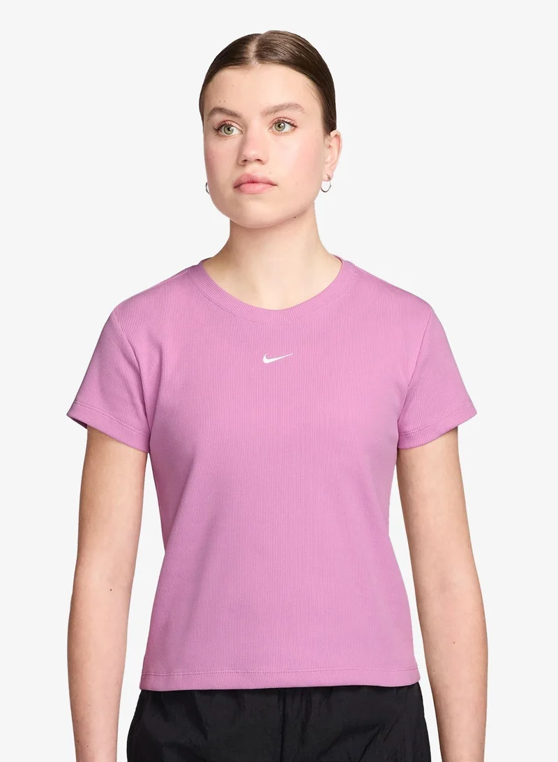 نايكي تيشيرت ضيق مضلع نسائي