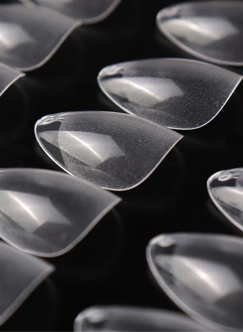 240pcs Short Almond Soft Gel Nail Tips - Semi-Matte Clear French Design Press-On Nails for DIY & Salon, 12 Sizes with Storage Box, Nail Extension, Short Almond - Image 4