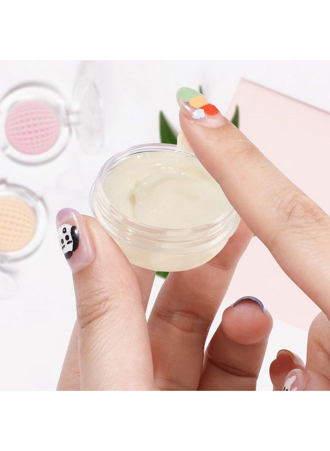 RONRONS Leak Proof Mini Travel Jars, Travel Containers For Creams With Lids And Labels, Travel Bottles Lip Balm Cosmetic For Jewelry Case Toiletries Moisturizer Plastic Small Jar 5 Pcs 10Ml - Image 2