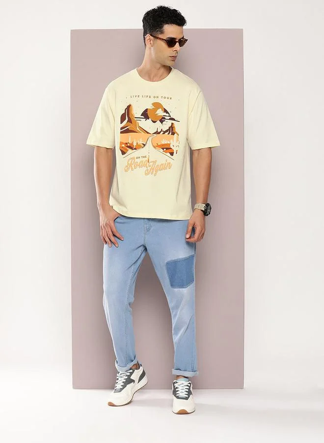 Dillinger Road Again Graphic Print Oversized T-Shirt by Styli