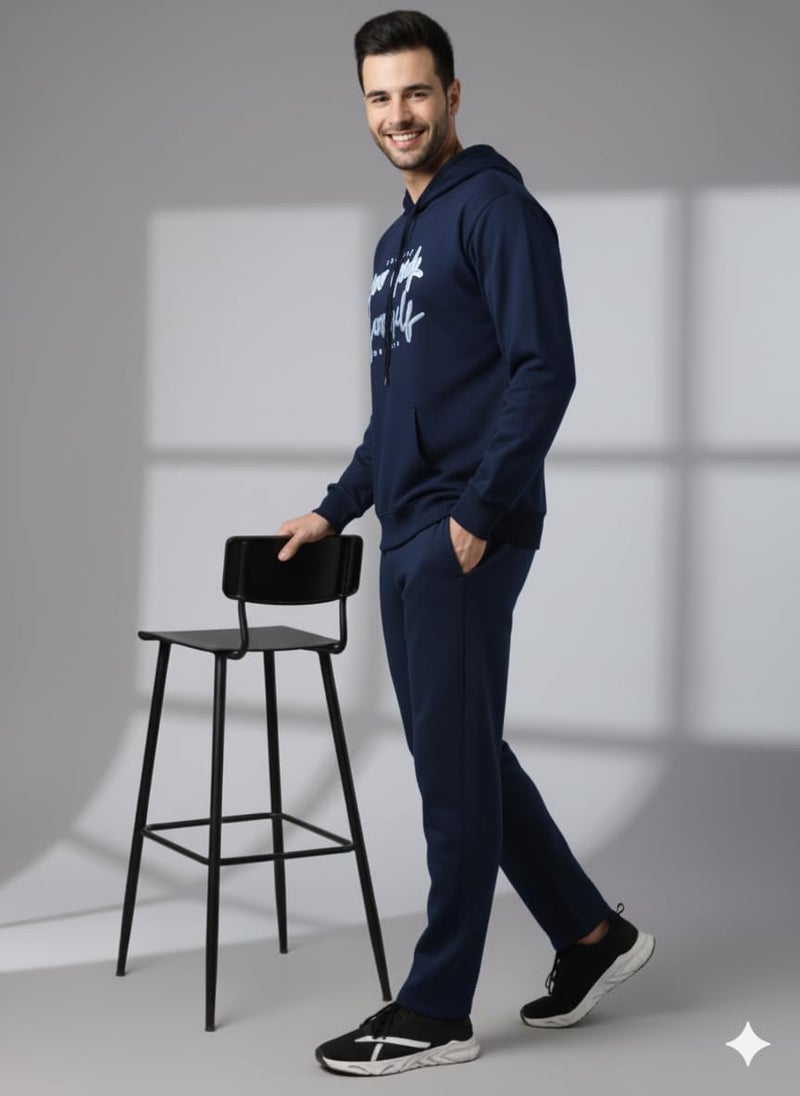 Mack Jonney Graphic Print Track Suit for men | Co-ord Set | Warm Fleece Tracksuit Set | Full Sleeve Hoodie-M4889 - Image 4