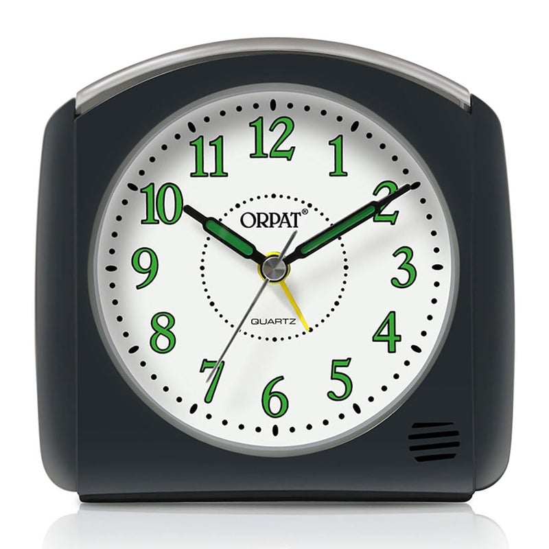 Ajanta Orpat Time Piece Snooze Buzzer Alarm Clock with Light Function (Plastic_105X100X50mm) (T.Grey) - Image 5