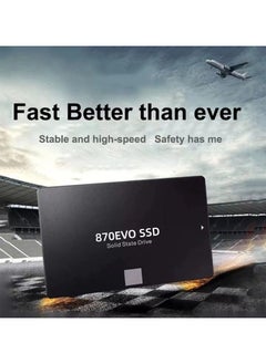 ماركة غير محددة قرص SSD داخلي بحجم 2.5 بوصة، 870 EVO سعة فعلياً 128GB، مع إمكانية توسعة وترقية الذاكرة الافتراضية إلى 4 تيرابايت – واجهة SATA3 بسرعة نقل 6.0Gb/s، متوافق مع SATA 1.0/2.0، مثالي لترقية وتوسيع التخزين  - Image 4