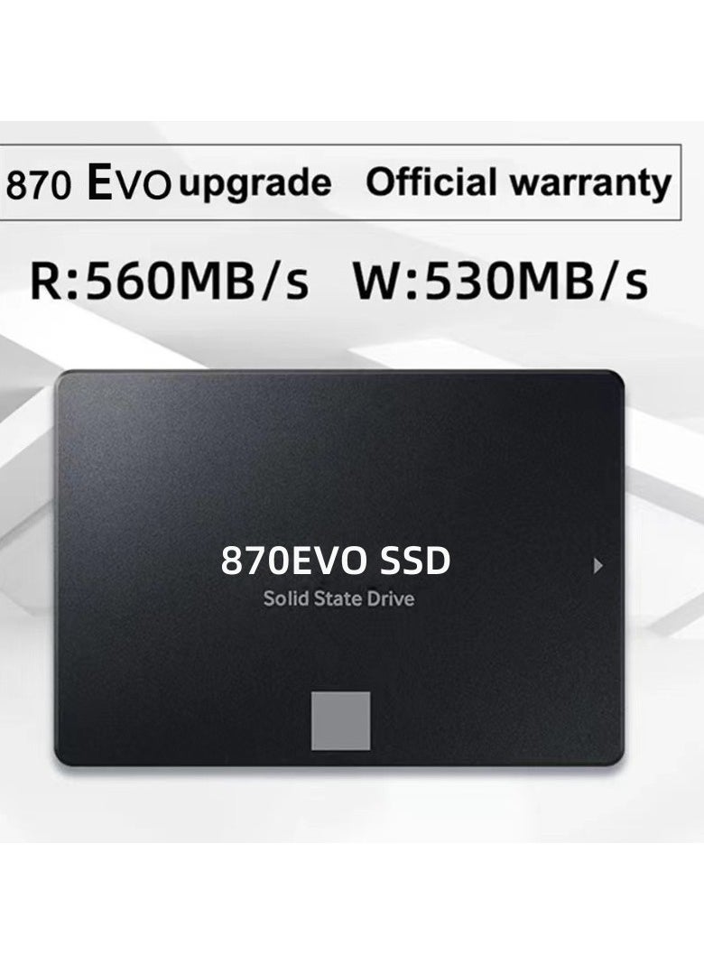 ماركة غير محددة - قرص SSD داخلي بحجم 2.5 بوصة، 870 EVO سعة فعلياً 128GB، مع إمكانية توسعة وترقية الذاكرة الافتراضية إلى 4 تيرابايت – واجهة SATA3 بسرعة نقل 6.0Gb/s، متوافق مع SATA 1.0/2.0، مثالي لترقية وتوسيع التخزين - Image 1