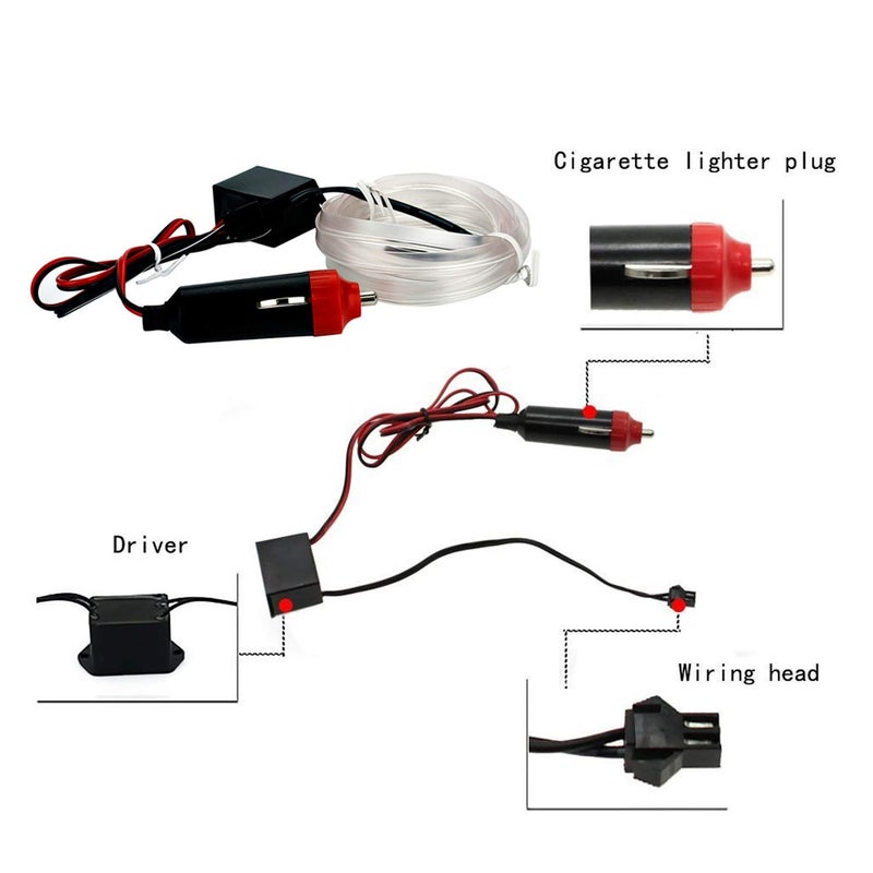 Ramanta Car Interior Dashboard Blue EL Wire Light Ambient Neon Light for Creta Facelift (Length: 5 Meter with Adaptor) - Image 5