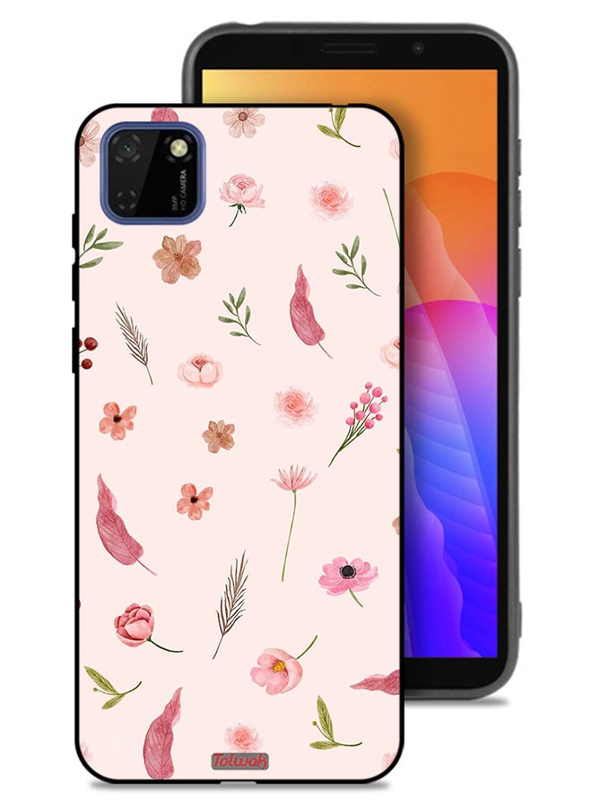 Tolwak Huawei Y5p Protective Case Cover Leaves And Roses Pattern - Image 1