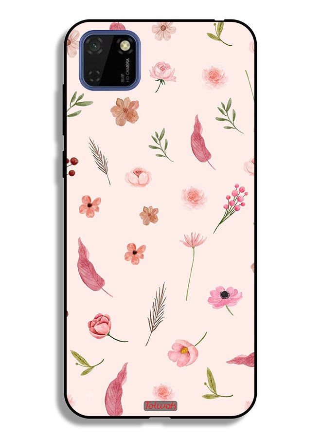 Tolwak Huawei Y5p Protective Case Cover Leaves And Roses Pattern - Image 2