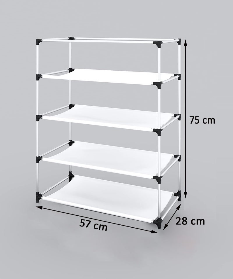 GTC 4 Layer Multipurpose Collapsible Almirah Wardrobe with Plastic Frame and Non Woven Fabric Cover Maroon - Image 4