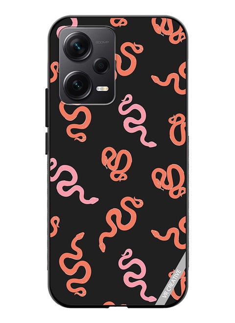 Protective Case Cover For Xiaomi Redmi Note 12 Discovery Cartoon Funny Colorful Snakes Pattern Design Multicolour