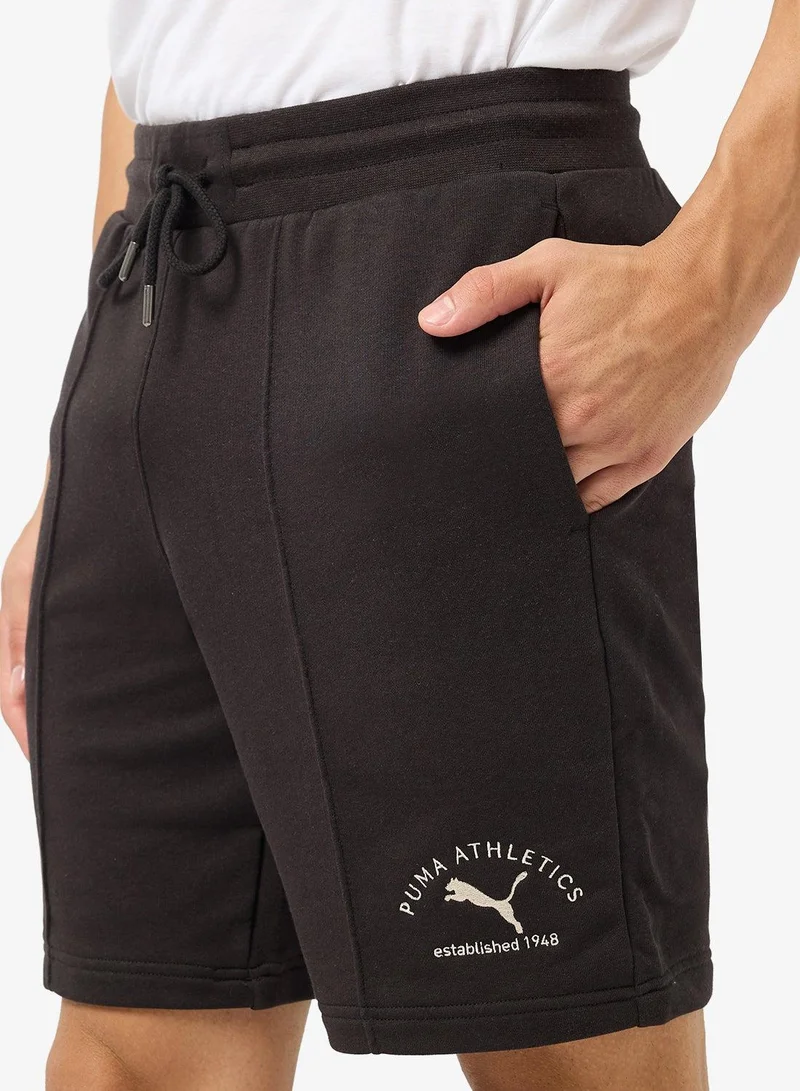 PUMA puma black Class 8" Pintuck Shorts Men for Men | Best Price UAE