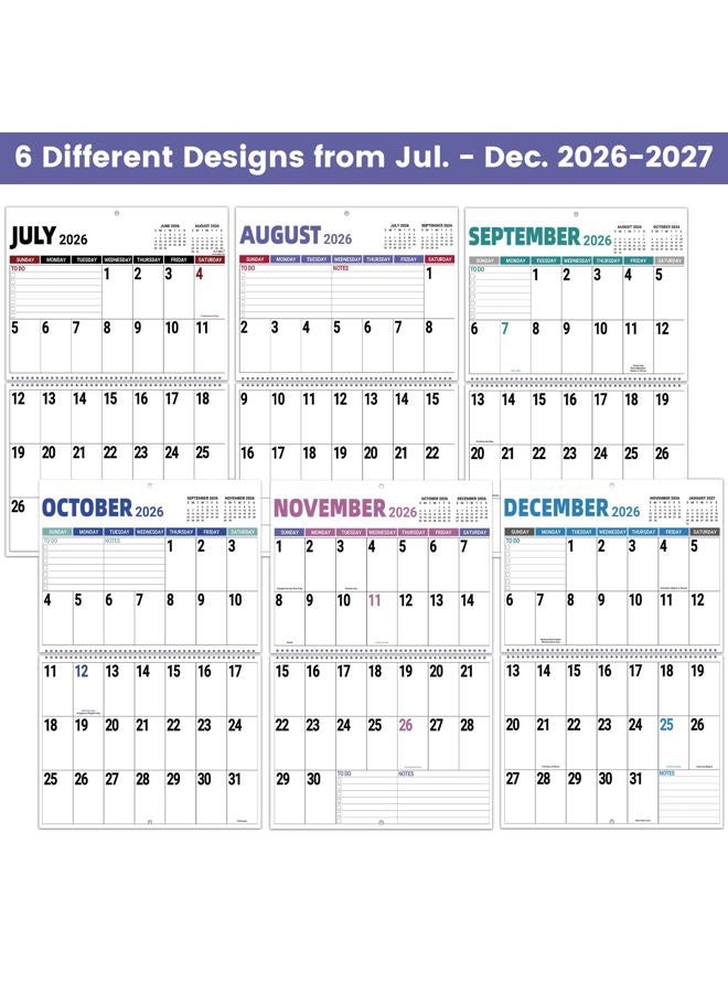 Artfan Jumbo Large Print, 2026 calendar- 2026 Wall Calendar, Jan. 2026 - Dec. 2026, 12 Months Wall Calendar 2026 Measures 39cm wide x 58cm in Length When Open - Image 2