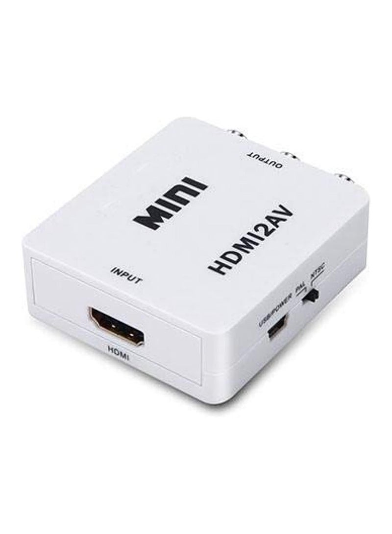 محول صوت فيديو مركب 1080P الى AV 3RCA CVBs يدعم PAL/NTSC مع كيبل شحن USB للكمبيوتر واللابتوب وXbox وPS4 وPS3 والتلفزيون STB VHS VCR وكاميرا DVD  - Image 2