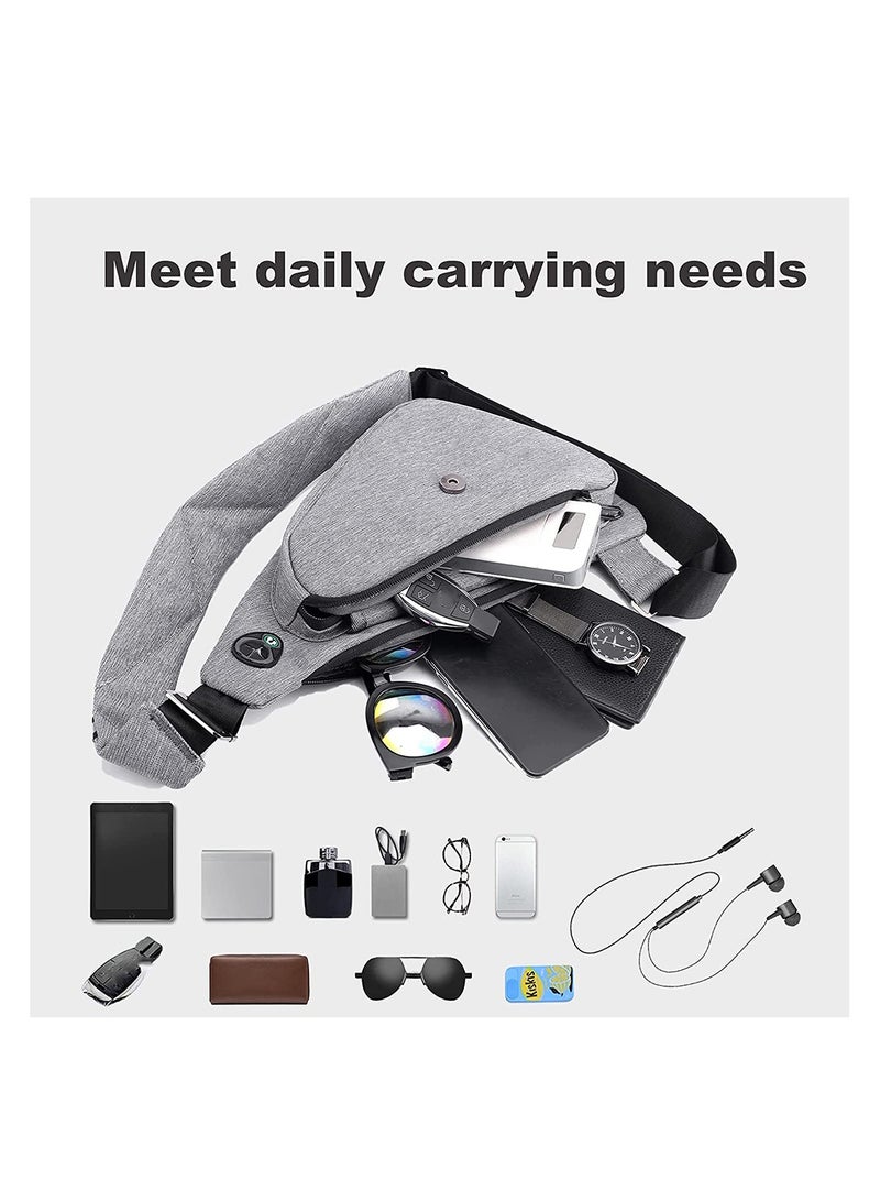 Excefore Sling Backpack Large Capacity Crossbody Sling Bag for Women Men Shoulder Bag for Men Women Mini Crossbody Chest Bag Multipurpose Travel  Cross Body Bag - Image 2
