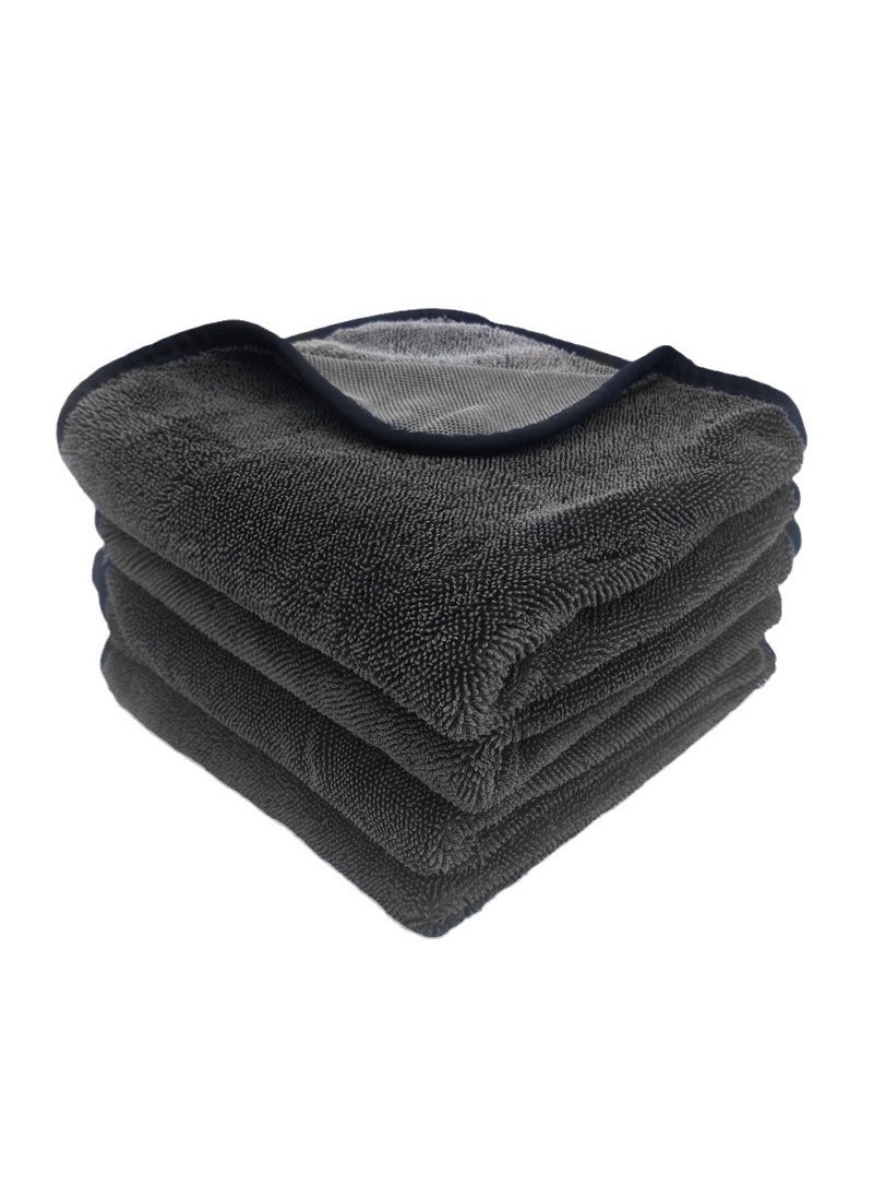 Generic - 600GSM thickened twist braid cloth car wash towel special rag absorbent car towel car cleaning tadpole cloth - Image 1