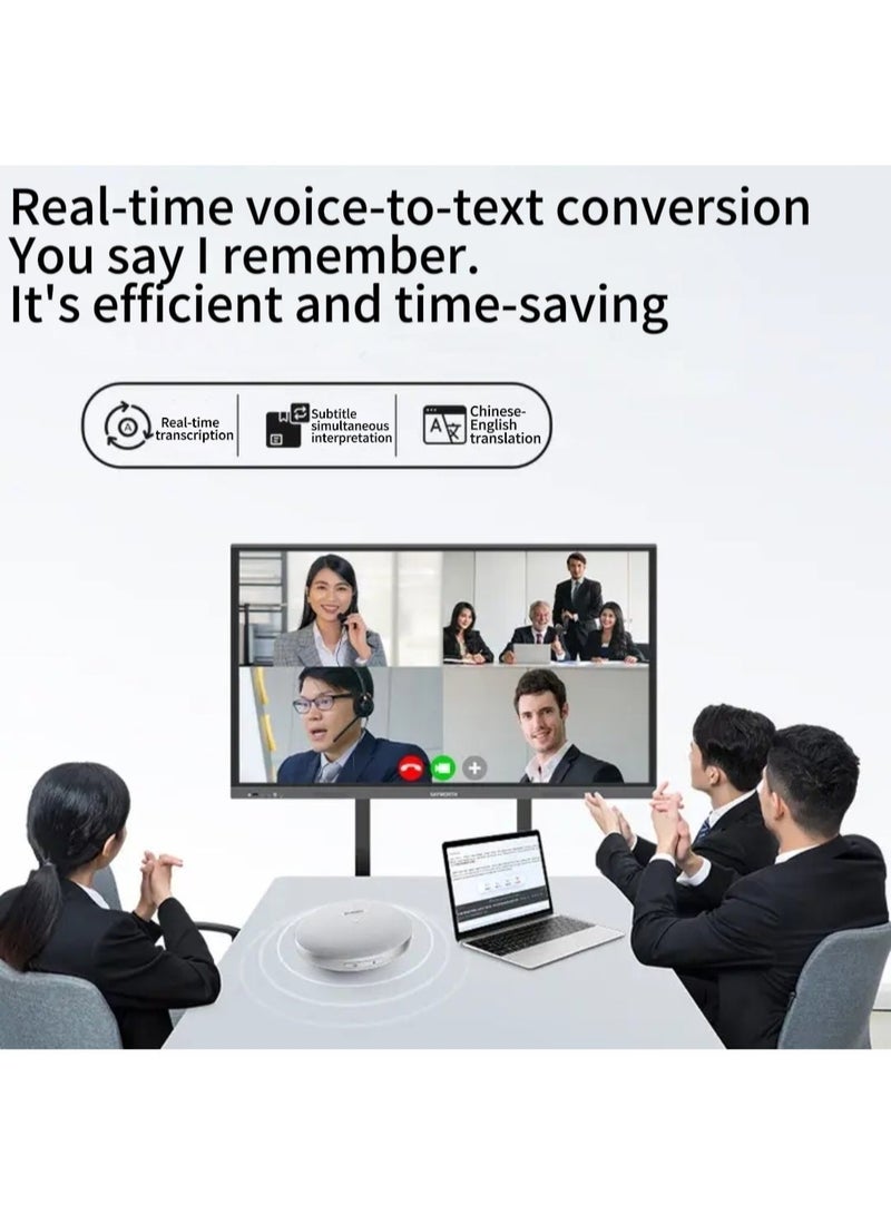 Dooxi selection - Video conference omnidirectional microphone, computer pickup, driverless, Bluetooth wireless connection, desktop speaker, audio system, speaker and screen projector all in one, suitable for up to 20 square meters - Image 4
