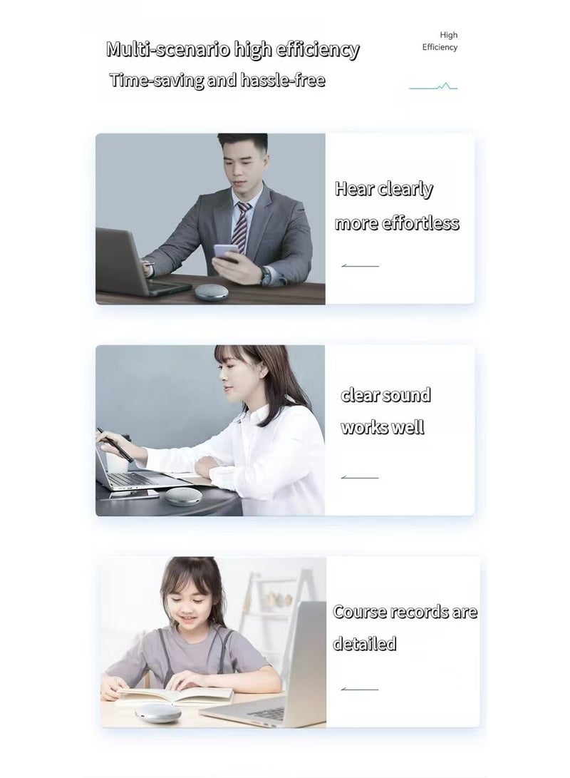 Dooxi selection - Video conference omnidirectional microphone, computer pickup, driverless, Bluetooth wireless connection, desktop speaker, audio system, speaker and screen projector all in one, suitable for up to 20 square meters - Image 3
