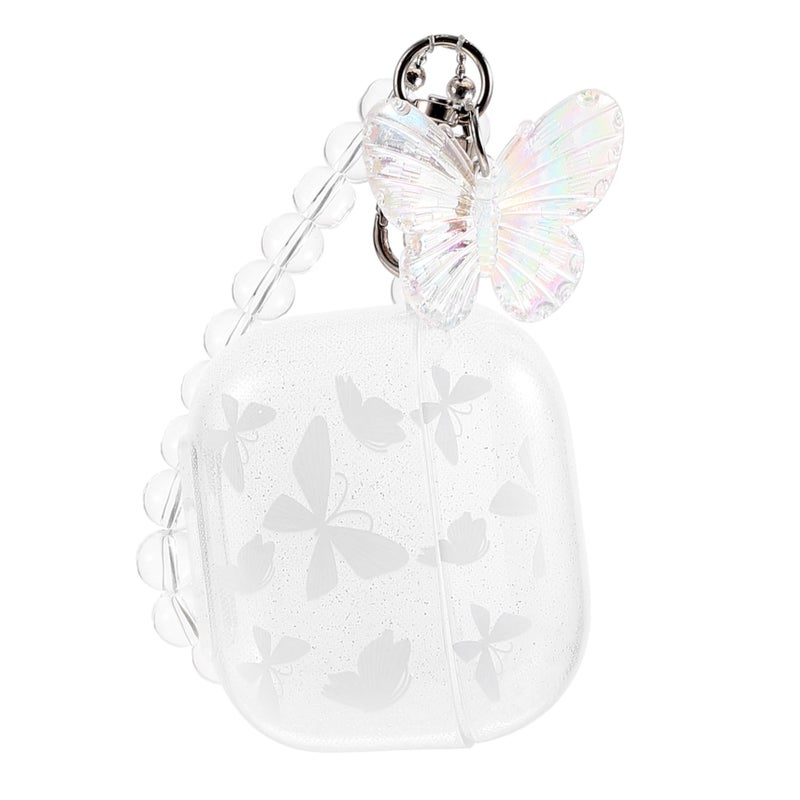 غطاء حالة AirPods Pro شفاف مع سلسلة للحماية من الصدمات والسقوط، 4 قطع - Image 2