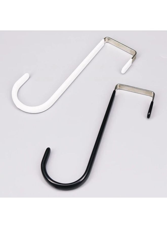 Black Heavy Duty Over The Door Hook No Drill Space Saving Organizer - Image 3