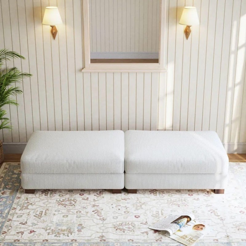 Comfynest Corduroy Modular Ottoman Set - Image 2