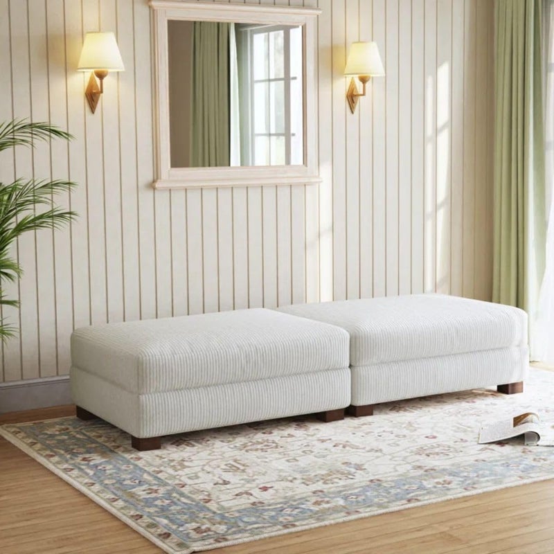 Comfynest Corduroy Modular Ottoman Set - Image 1
