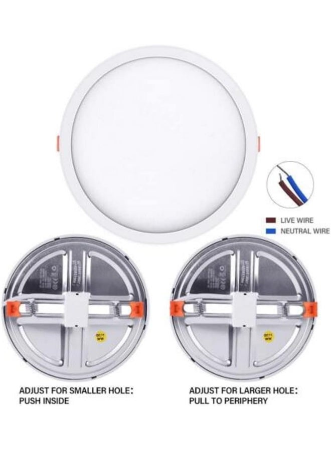 melfi Melfi Led Panel Light Adjustable Free Cut Hole Led Round Ceiling Panel Light Working Environment Suitable For For Bedroom, Drawing Room, Offices, Corridor, Industrial Plants (Day Light, 15W)  - Image 4