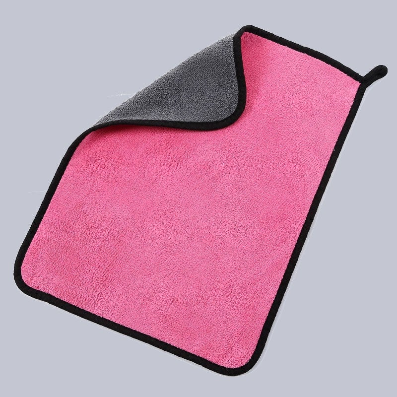 High-Density Double-Sided Car Wipes Coral Velvet Car Wipes Car Wash Towels Thickeneded Water-Absorbent Household Cleaning Rags - Image 1