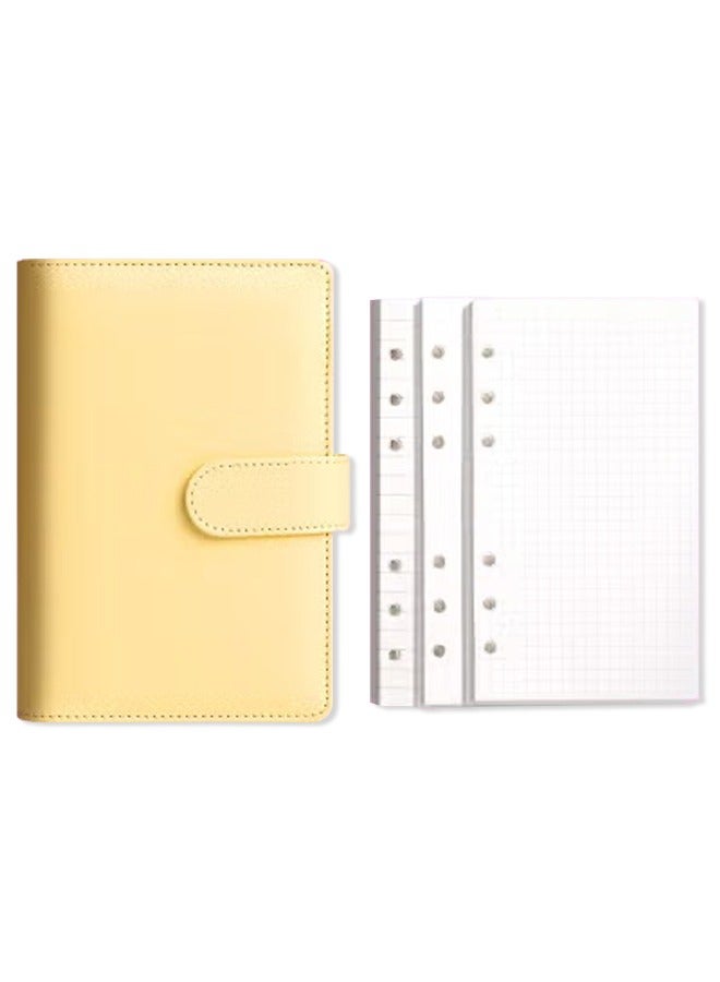 DUNISO دفتر ملاحظات، دفتر جلد مزود بإبزيم A6، دفاتر مسطرة 80 صفحة، دفتر غلاف صلب مع جيب للعمل للرجال والنساء، للكتابة التجارية، تدوين الملاحظات، المدرسة والمكتب - Image 1