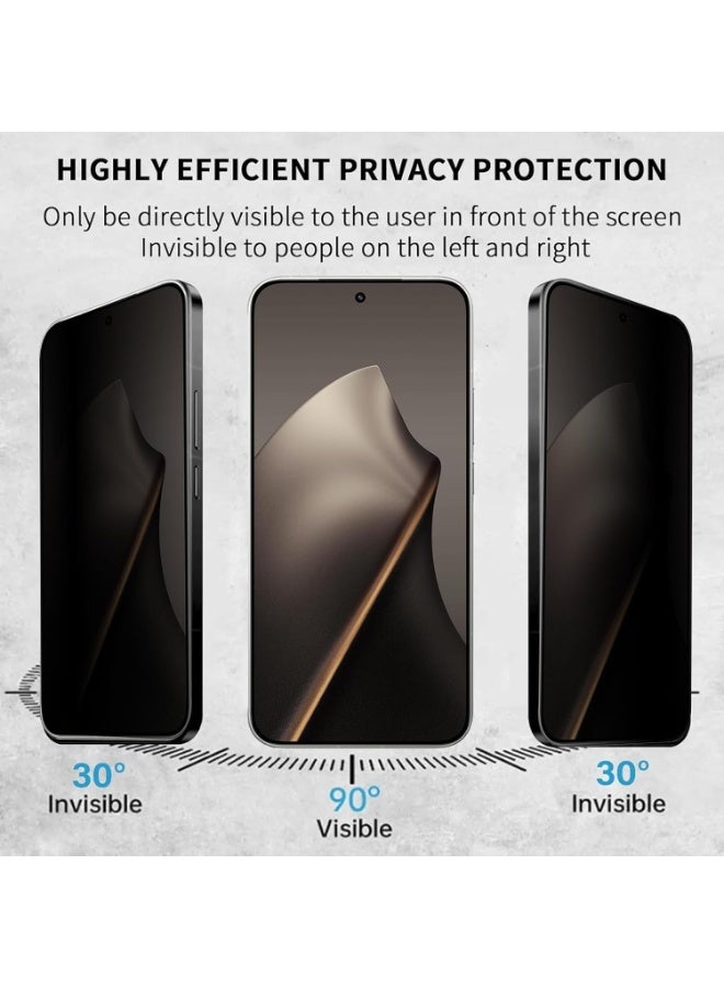 Adando [2 Pack]  Privacy Screen Protector Compatible with Xiaomi 15T Pro, 2 Pack Privacy Tempered Glass, Privacy protection, 9H Hardness Anti-Scratch Protective Film - Image 3