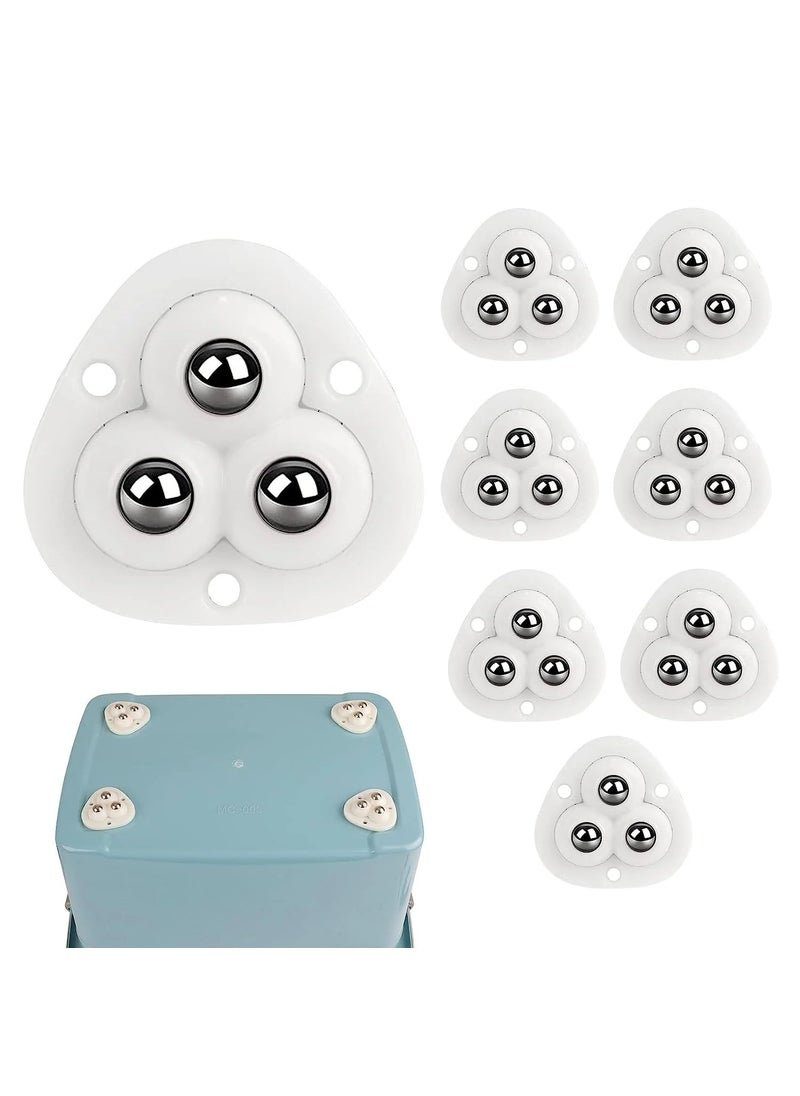 PURCHASE ZONE PURCHASE ZONE Self Adhesive Caster Wheels 360 Degree Mini Swivel Wheels Peel and Stick Appliance Wheels for Kitchen Appliances Trash Can Storage Box Small Furniture White 4 PACK  - Image 1