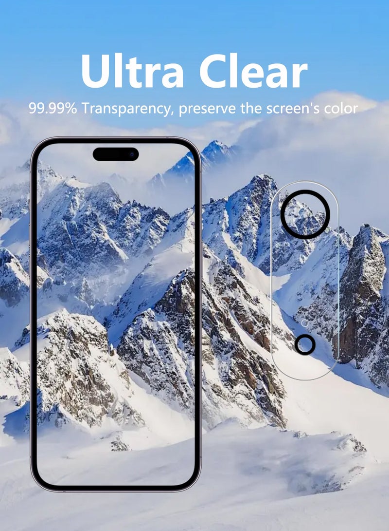 كلبور 2 في 1 حامي الشاشة لـ iPhone 17 هواء + كاميرا حامي عدسة ، تغطية كاملة ، صلابة 9H ، فقاعة مجانية - Image 5