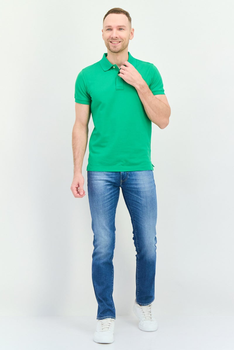 GAS Men Regular Fit Washed Denim Jean, Blue - Image 4