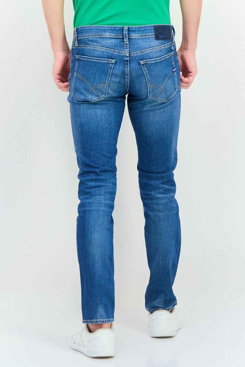 GAS Men Regular Fit Washed Denim Jean, Blue - Image 2
