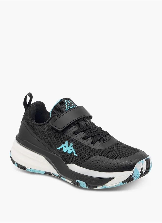 Kappa Girls' Logo Print Sports Shoes with Hook and Loop Closure