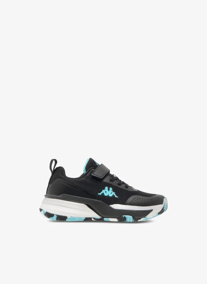 Kappa Girls' Logo Print Sports Shoes with Hook and Loop Closure