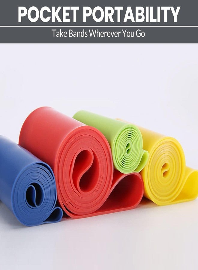 GISCO Pack of 5 100% Latex Resistance Loop Bands | Exercise Band Latex Band Thera Band for Fitness | 5 Levels Elastic Band for Home Gym Long Exercise Workout - Image 2