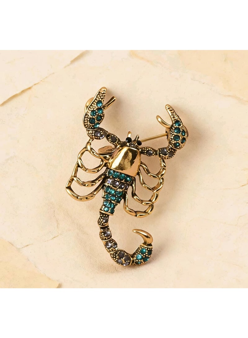 Shein 1pc Vintage Rhinestone Scorpion Brooch - Image 3