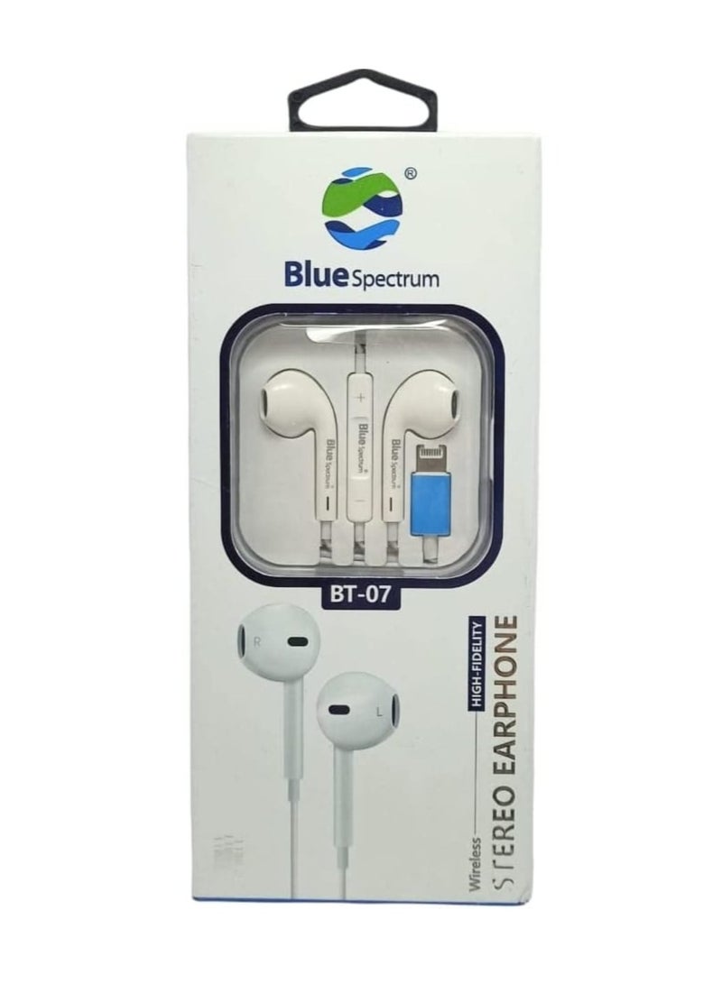 Blue Spectrum In-ear wired earphone with clear sound, compatible with iPhone devices - Image 1
