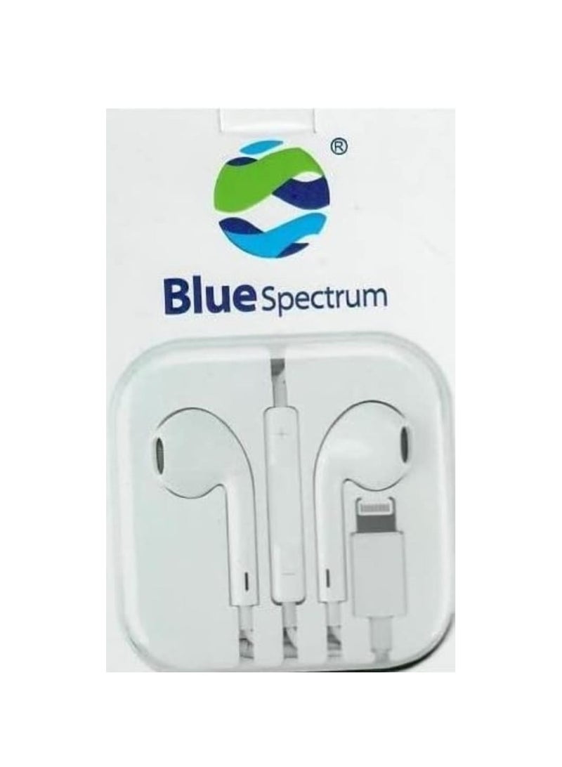 Blue Spectrum In-ear wired earphone with clear sound, compatible with iPhone devices - Image 3