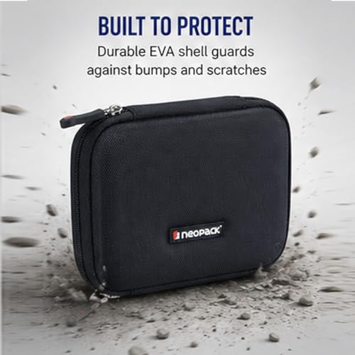 Neopack EVA Ultra HDD Hard Case/Cover/Pouch with Shockproof Lining for 2.5 inch Portable/External Hard Drive - Black (for Seagate, Toshiba, WD, Sony, Transcend) - Image 5