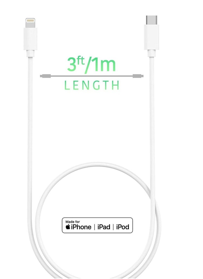 Generic - USB C to Lightning Cable iPhone Charger Fast Charging Power Delivery PD MFI Certified for Apple iPhone - Image 1